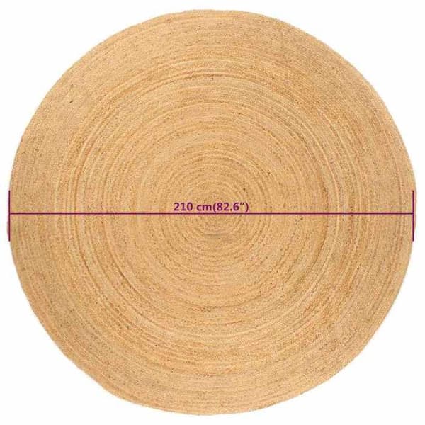 Maison Exclusive - Flätad jute matta 210 cm Rund