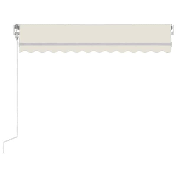 Maison Exclusive - Automatisk markis med vindsensor och LED 350x250 cm Kräm Grädde