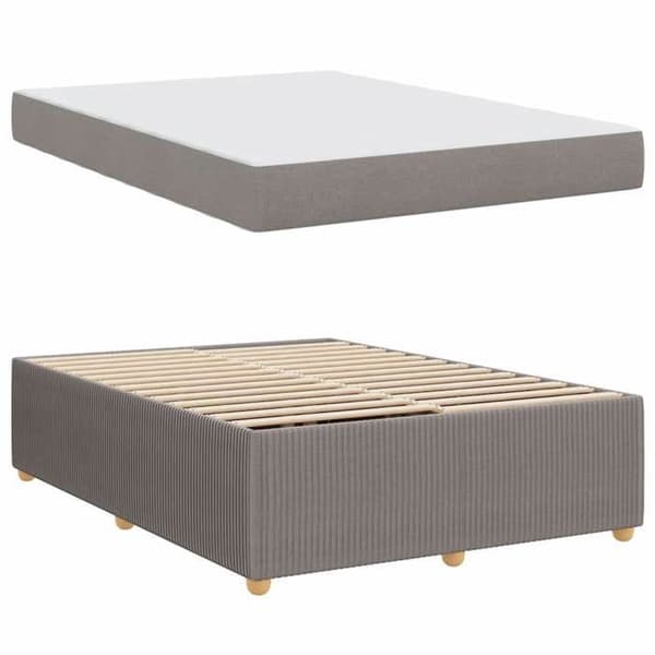 Maison Exclusive - Sängram Taupe 140 x 200 cm tyg