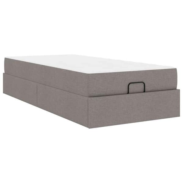 Maison Exclusive - Sängram med madrass 2 delar Taupe tyg