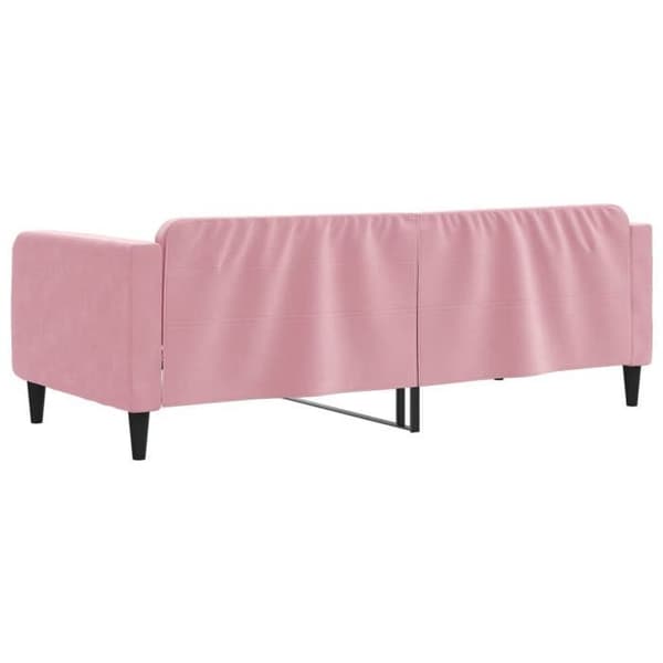 Maison Exclusive - Sängsoffa utan madrass rosa 90x200 cm sammet