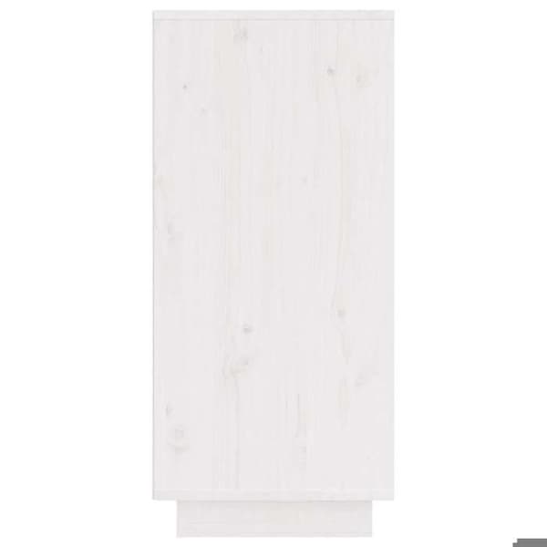 Maison Exclusive - Bufféer 2 st Vit 31,5x34x75 cm Massivt furu Vit