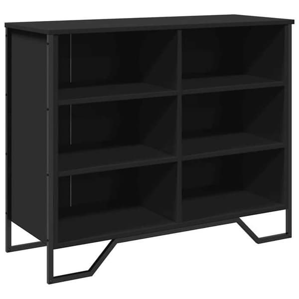 Maison Exclusive - Buffé svart 91x35,5x74,5 cm ingenjörsträ