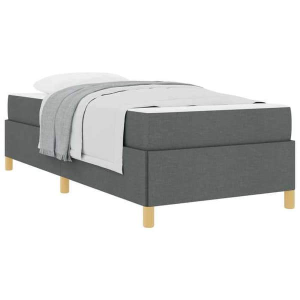 Maison Exclusive - Sängram Mörkgrå 90 x 190 cm tyg Mörkgrå