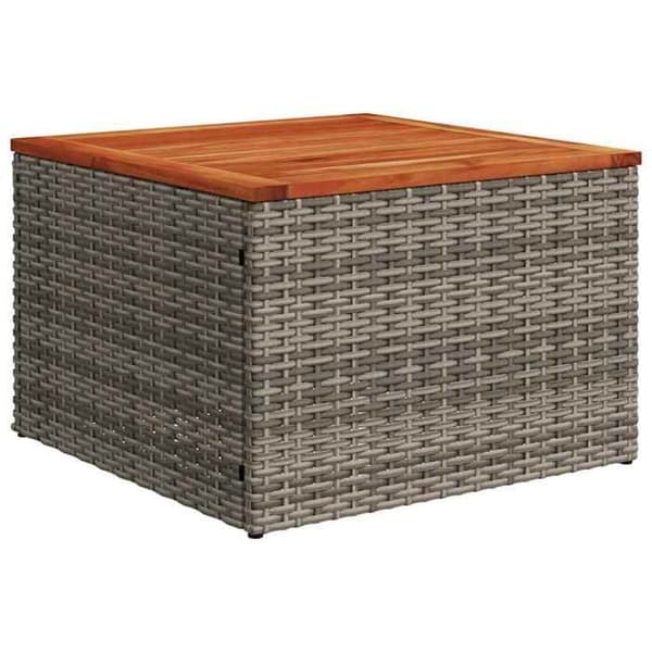 Maison Exclusive - Trädgårdsmöbler 6 delar med grå kuddar i flätad resin