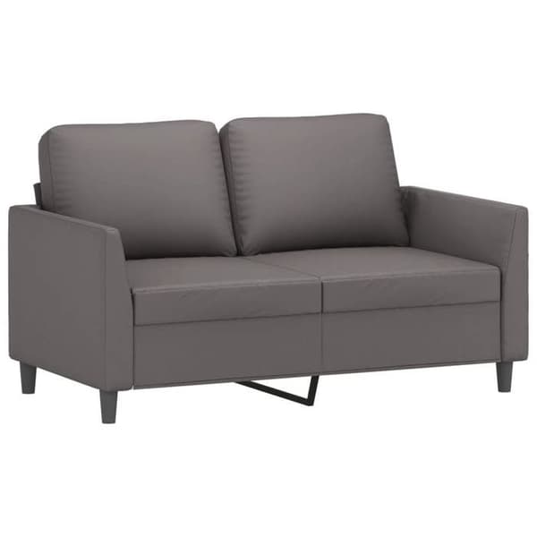 Maison Exclusive - Sæt af 3 sofaer med puder i grå kunstlæder