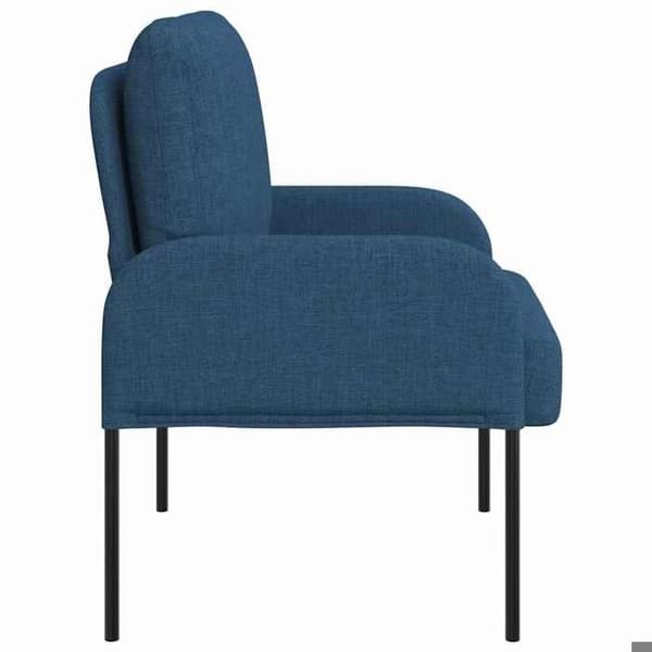 Sofa - EKSKLUSIVT HUS - Model 55 cm - Blå - Krydsfiner & metal - Runde puder Blå
