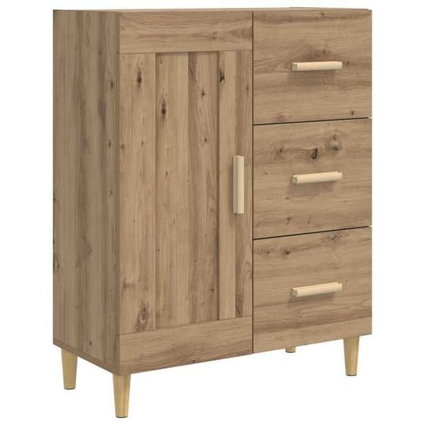 Maison Exclusive - Buffet i håndlavet egetræ 69,5 x 34 x 90 cm Ingeniørtræ