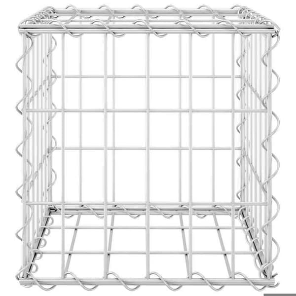 Maison Exclusive - Hög säng kub i gabion Ståltråd 30x30x30 cm silver-