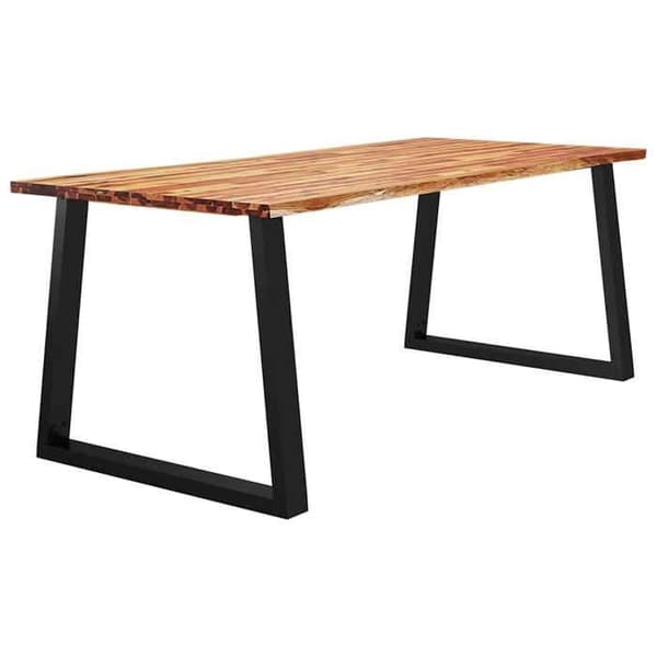 Maison Exclusive - Spisebord 200x90x75 cm i solid akacietræ med skarp kant