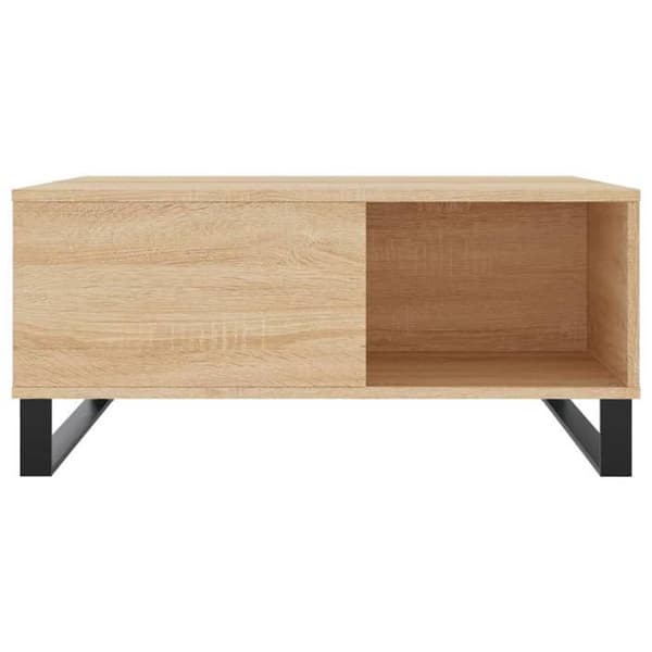 Maison Exclusive - Soffbord ek sonoma 80x80x36,5 cm ingenjörsträ