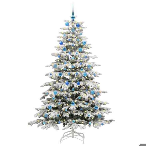 Konstgjord julgran - EXKLUSIV HEM - Modell 210 cm - Ledade grenar - USB LED-belysning - Vit konformad design Vit