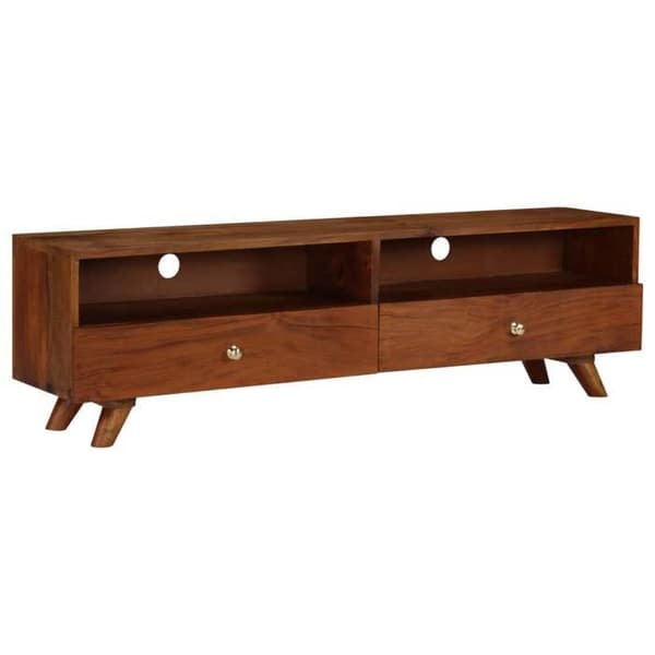 Maison Exclusive - TV-møbel i solid genbrugstræ 140x30x40 cm brun