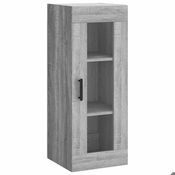 Maison Exclusive - Buffé hög Sonoma grå 34,5x34x180 cm Ingenjörsträ