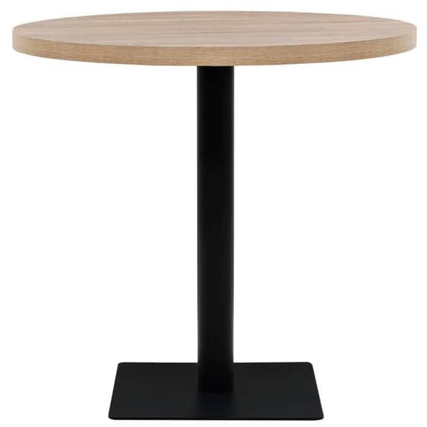 Maison Exclusive - Bistrobord MDF och stål Rund 80 x 75 cm Ekfärg