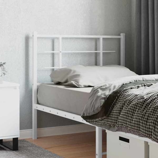 Maison Exclusive - Erstatnings hovedgærde metal hvid 100 cm