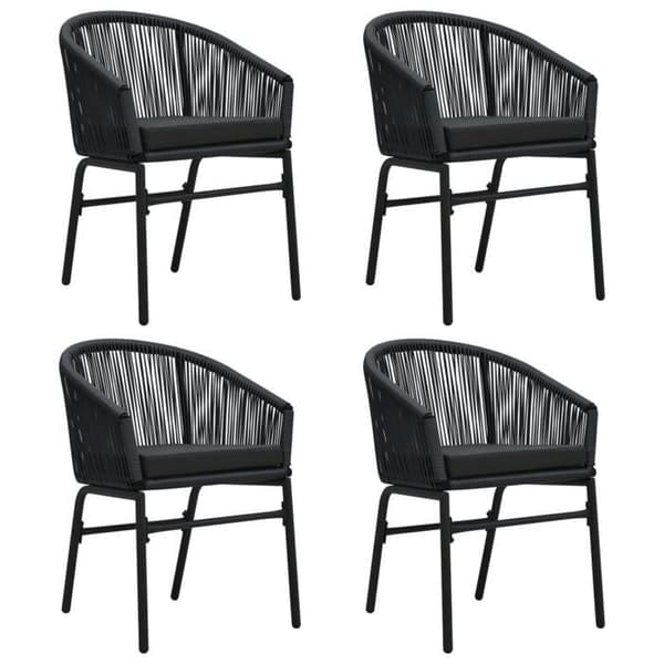 Maison Exclusive - Have spisebordssæt 5 stk Sort
