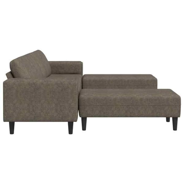 Soffa - EXKLUSIV HEM - 3 delar - Mörkgrå - 3 platser - Bas av plywood Mörkgrå