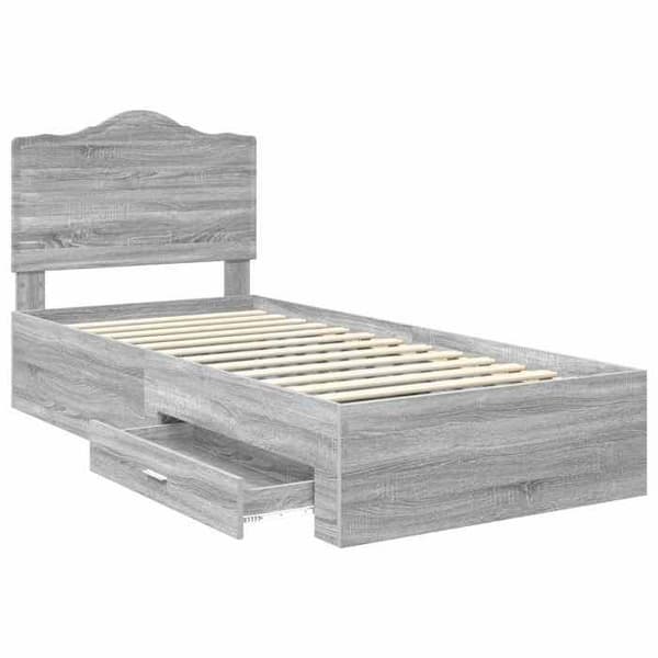 Maison Exclusive - Sengebund Grå Sonoma 75 x 190 cm Ingeniørtræ Gris Sonoma