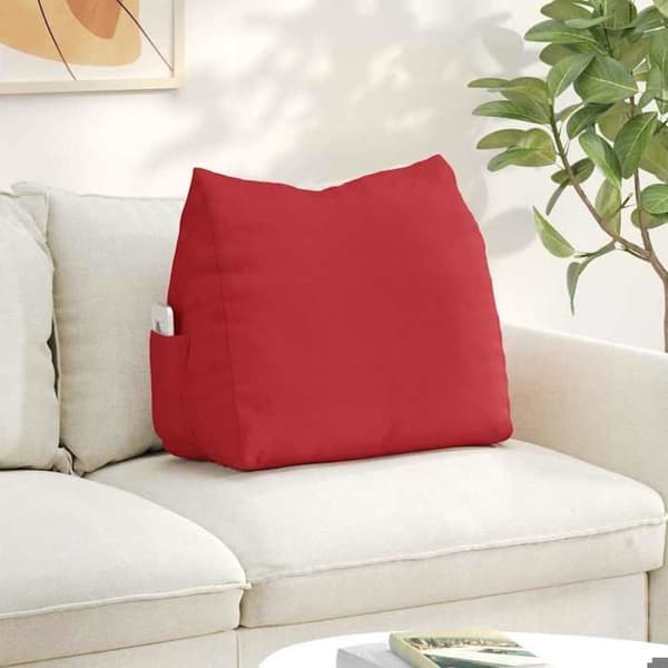 Selkätyyny - MAISON EXCLUSIVE - 20x60 cm - Punainen - Polyesteritäyte - Irrotettava päällinen