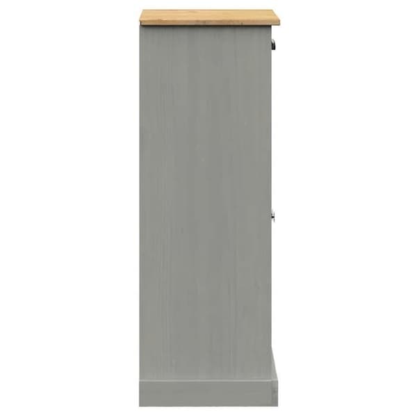 Maison Exclusive - VIGO harmaa kenkäkaappi 60x35x96 cm massiivipuusta