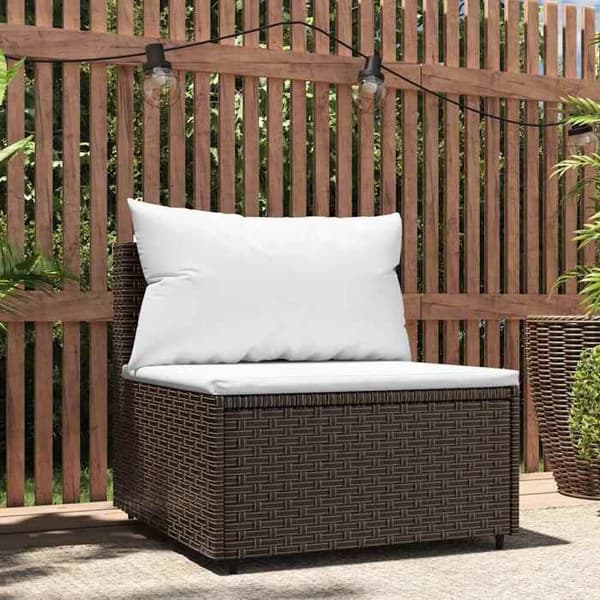 Maison Exclusive - Central have-sofa med brune puder i flettræ