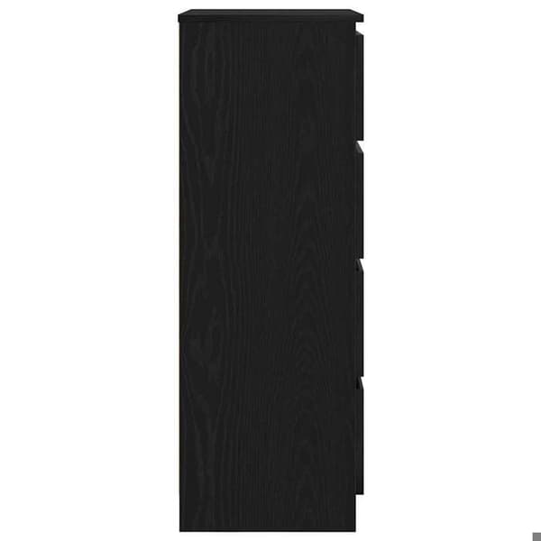 Maison Exclusive - Buffé ek svart 60x35x98,5 cm ingenjörsträ