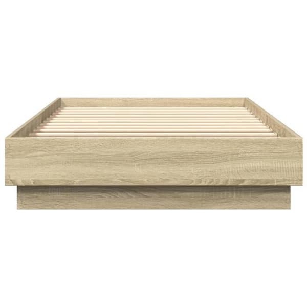Maison Exclusive - Sängram utan madrass med LED-lampor 90x200 cm Ej specificerat