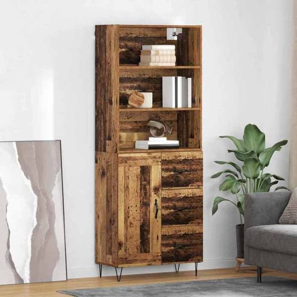 Maison Exclusive - Høj Skab 2 stk. Gammel træ 69,5 x 34 x 180 cm
