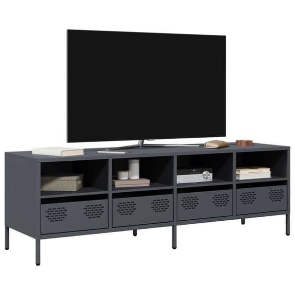 Maison Exclusive - TV-møbel antracit 135x39x43,5 cm koldvalset stål