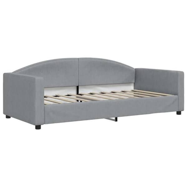 Maison Exclusive - Sovesofa med udtræksseng lys grå 90x190 cm stof