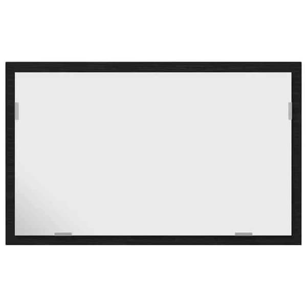 Maison Exclusive - Badeværelsesspejl med LED-belysning i sort eg 60 x 8,5 x 37 cm