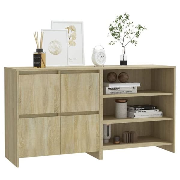 Maison Exclusive - Buffeter 2 stk Sonoma eg Ingeniørtræ