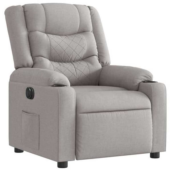 Maison Exclusive - Elektrisk recliner i lysegrå stof