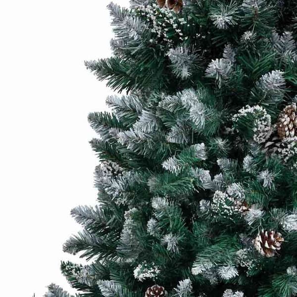 Maison Exclusive - Julgran med kottar och vit snö 210 cm