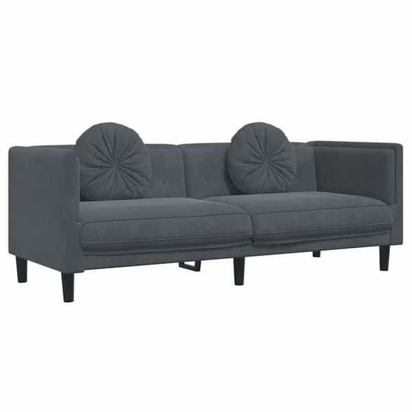 Maison Exclusive - Sofa med puder 3 pladser mørkegrå velour