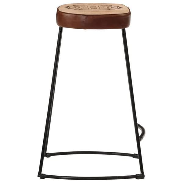 Maison Exclusive - Barstolar set om 2 mörkbruna 41x29x62 cm
