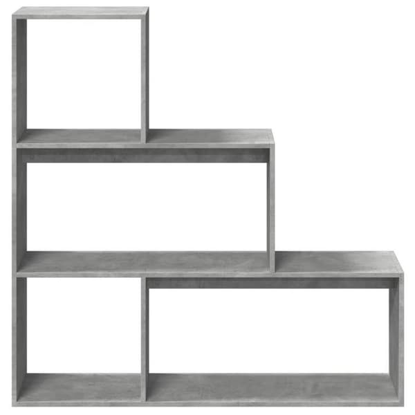 Maison Exclusive - Rumseparator hylde 3 niveauer grå beton 123x29x123 cm