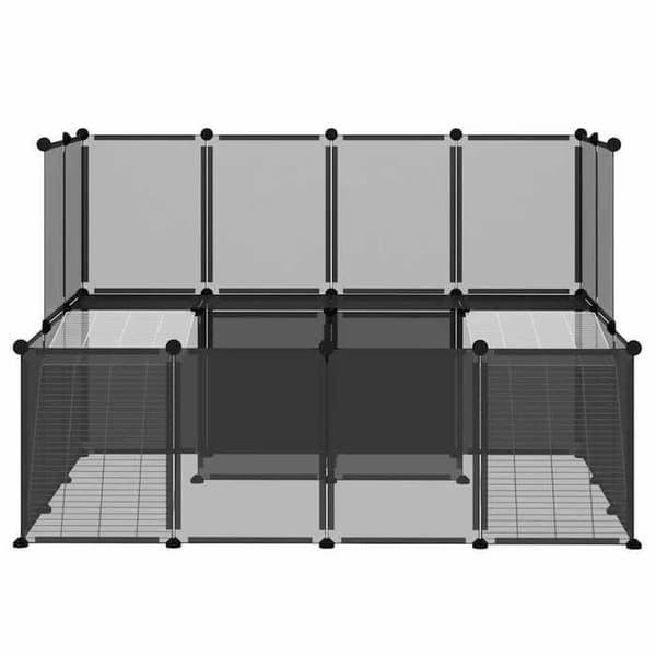 Maison Exclusive - Bur til små dyr Sort 143x107x93 cm PP og Stål