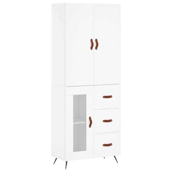 Maison Exclusive - Buffé hög Vit 69,5x34x180 cm Ingenjörsträ
