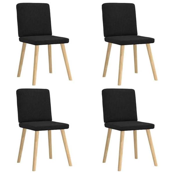 Maison Exclusive - Matstolar set om 4 svart tyg