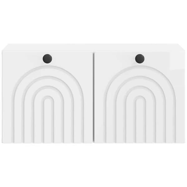 Exklusivt Hem - Väggmonterad TV-möbel Väggmontering Vit glansig 59,5 x 31 x 30 cm