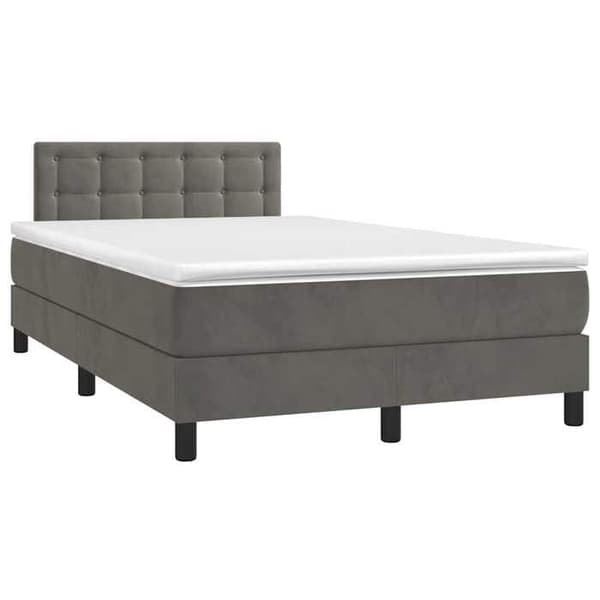 Maison Exclusive - Lamelsiftnet seng med mørkegrå LED-madras 120x190 cm
