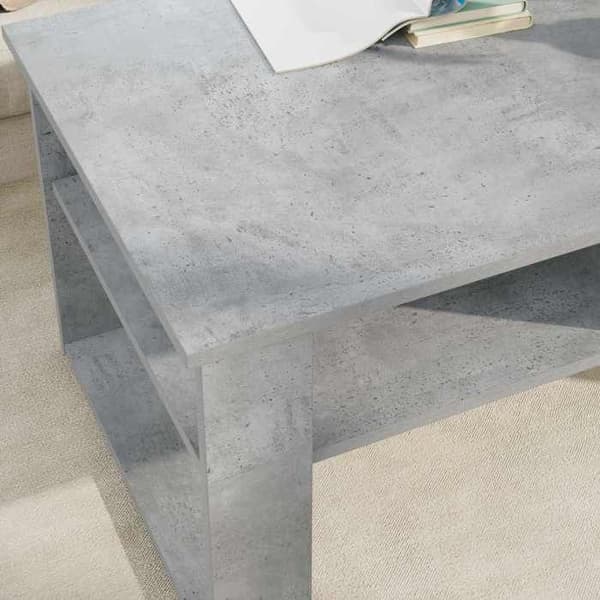 Bord - EKSKLUSIV HUS - 96 x 54 x 44 cm - Beton grå - Ingeniørtræ - Rektangulær Betonggrå