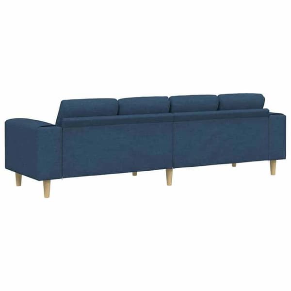 Soffa - MAISON EXCLUSIVE - Maison Exclusive - 3 platser - Blå polyester - 250 x 77 x 76 cm Blå