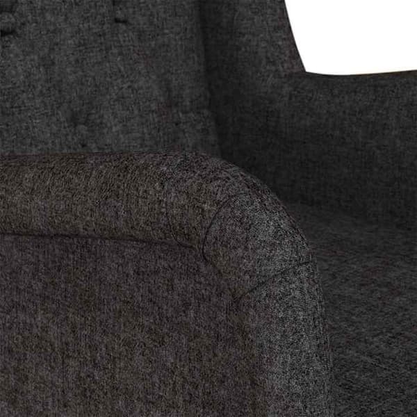 Maison Exclusive - Stol med svingende ben i sort gummitræ, stof