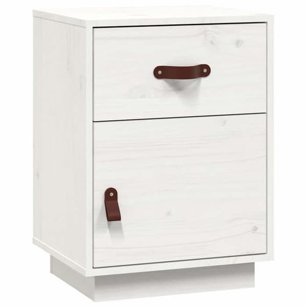 Maison Exclusive - Natbord Hvid 40x34x55 cm Solid fyrretræ Vit