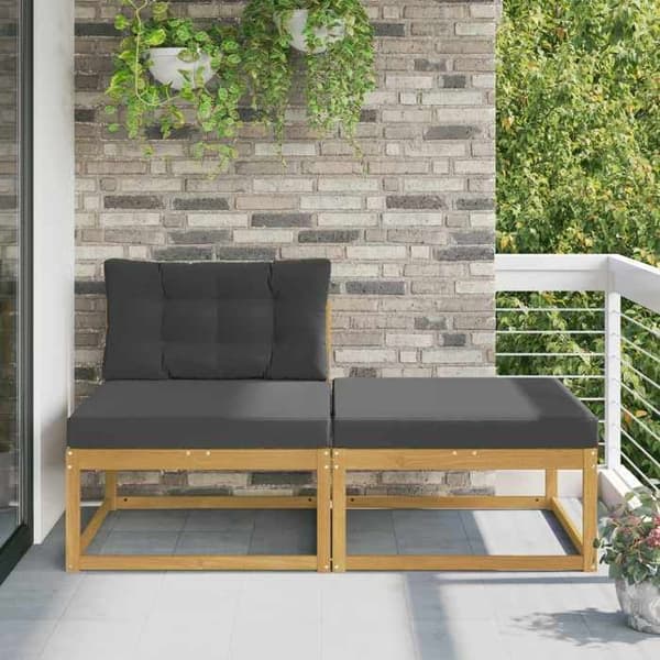 Maison Exclusive - 2 Styk Pouf til Udendørs Brug i Polyester Hvid
