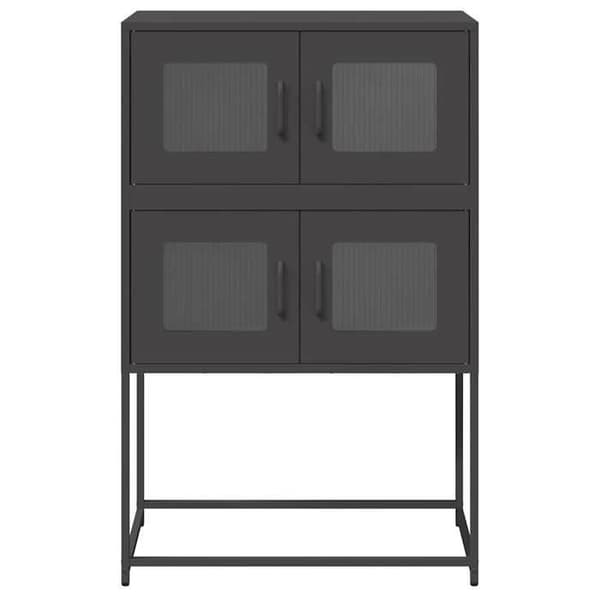 Maison Exclusive - Svart hög buffé 68x39x107 cm stål