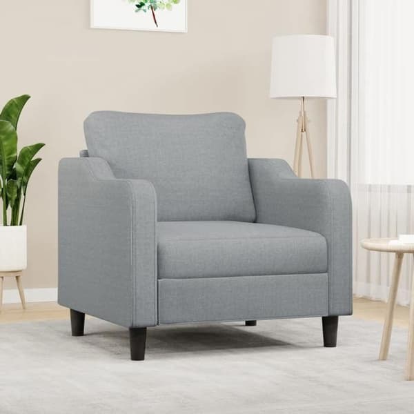 Maison Exclusive - Ljusgrå Fåtölj 60 cm Tyg Ljusgrått